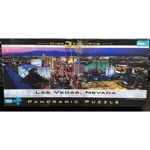 Buffalo‎ Las Vegas Nevada 750 Piece Panoramic Puzzle City 3’ Wide 38” X 11”